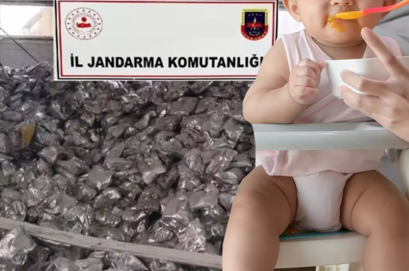 Polis 11 ton saxta uşaq yeməyini ələ keçirib