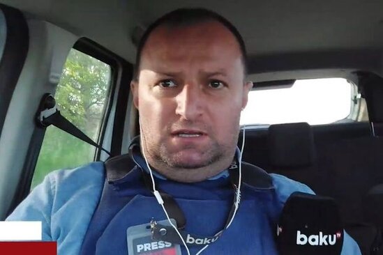 Baku TV əməkdaşı Rusiya hərbçilərinin atəşinə məruz qaldı - VİDEO