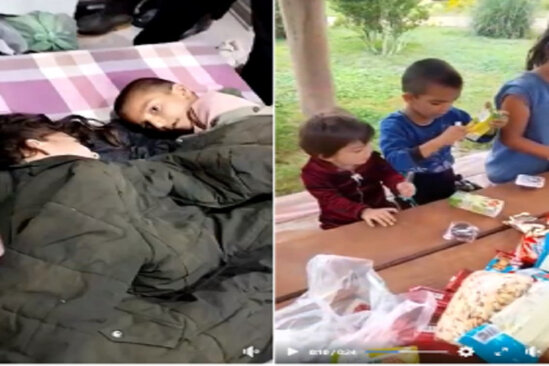 Bakıda ana 5 uşağı ilə birgə PARKDA GECƏLƏYİR - VİDEO