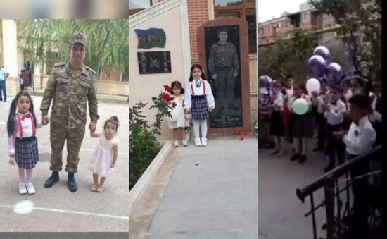 Məktəb yoldaşlarından şəhid övladına sürpriz - Video