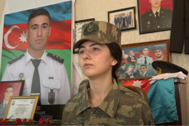 Şəhidin nişanlısı: "İlk görüşdə mən yaşıl paltarda idim, son görüşdə o" - VİDEO
