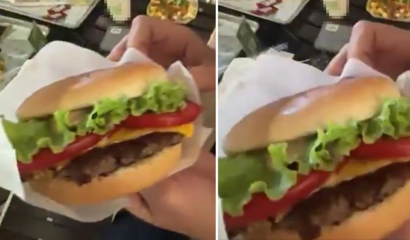 Məşhur restoran şəbəkəsindən aldığı hamburgerdən görün nə çıxdı