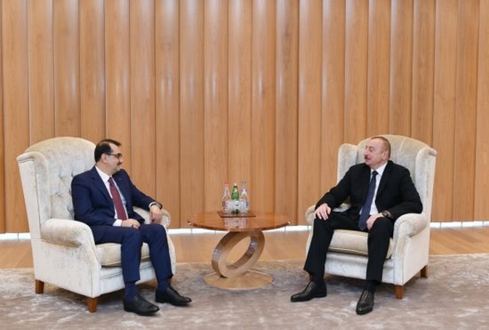 Турецкий министр на встрече с Ильхамом Алиевым ФОТО