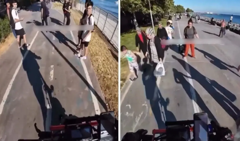 Velosiped yolu mübahisəsi yenidən gündəmdə: Skuter sürücüsünün uşaqlara və yaşlılara sərt reaksiyası narazılıq yaradıb - VİDEO