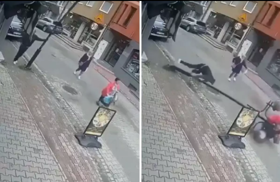 Telefonla danışarkən dirəyə söykəndi – küçə lampası qadının üstünə aşdı