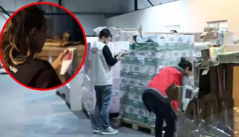 Son istifadə tarixi keçmiş məhsullara yeni etiket vurarkən yaxalandılar - VİDEO