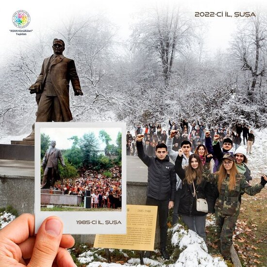 Şuşada 37 il öncə çəkilən fotonu təkrarladılar