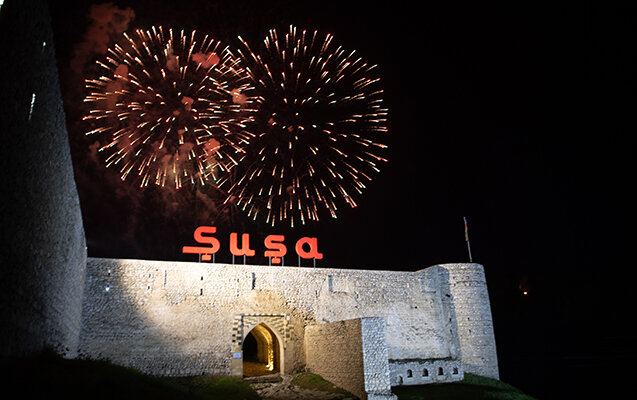 Şuşada möhtəşəm atəşfəşanlıq - Video+Fotolar