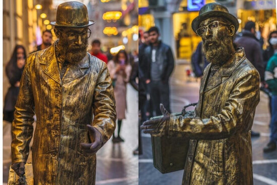 "Torqovı"da "gəzən heykəl"i sillələyən kişi AXTARIŞA VERİLDİ