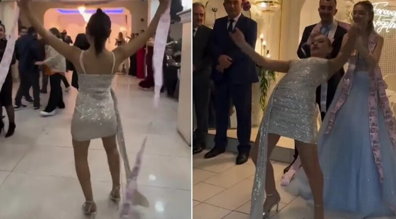 Belə hədiyyə mərasimi görülmədi: Rəqsi qonaqları heyran etdi