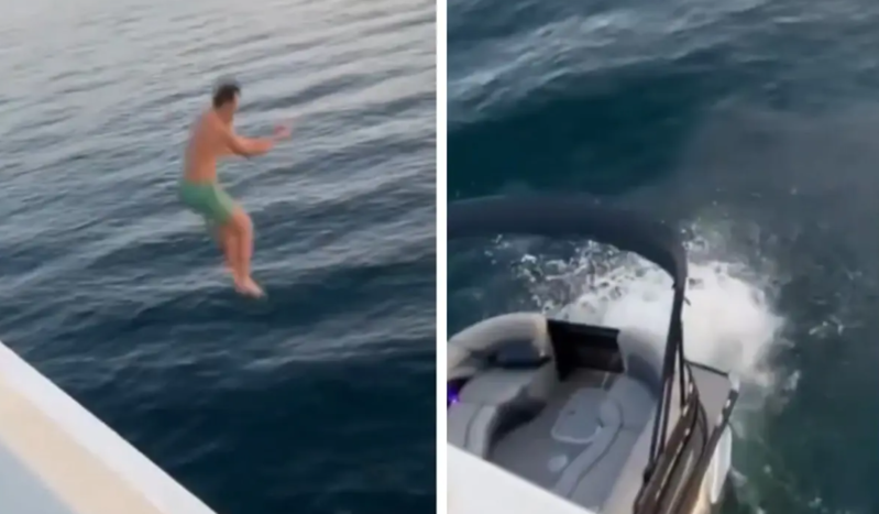 Körpüdən dənizə tullanarkən ölümdən son anda qurtuldu – VİDEO