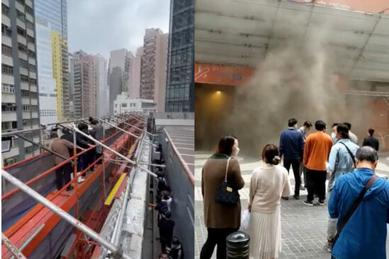 Ticarət mərkəzində yanğın: 13 nəfər tüstüdən zəhərləndi - VİDEO