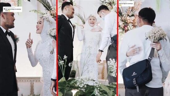 Gəlin toya keçmiş sevgilisini çağırdı, bəyin yanında qucaqladı - FOTO/VİDEO