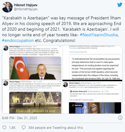 Hikmət Hacıyevdən Yeni il təbriki - FOTO