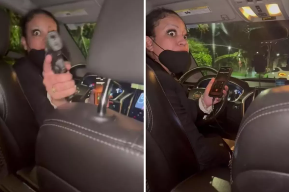 ŞOK HADİSƏ! Uber sürücüsü maşına minən sərnişinə silah çəkib - VİDEO