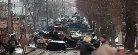 Ukraynanın bu şəhərində "tank qəbiristanlığı" yarandı -FOTO