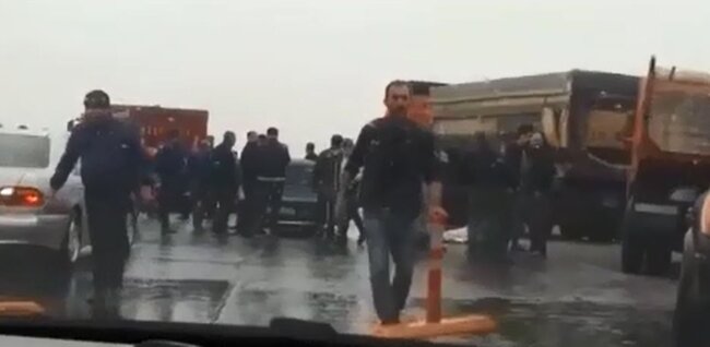 Bakı -Quba yolunda baş verən DƏHŞƏTLİ QƏZAdan görüntülər - VİDEO 16 +