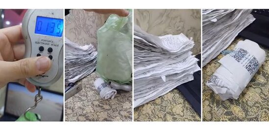 Azərbaycanda kassa çekləri çəki ilə satılır - AÇIQLAMA + FOTO/VİDEO