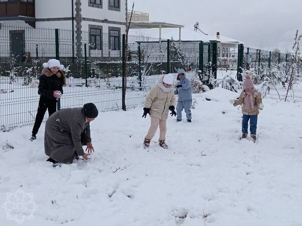 Ağalıda uşaqların qar sevinci - FOTO