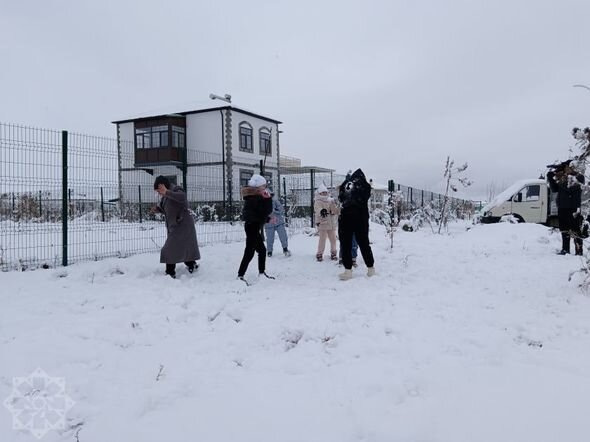 Ağalıda uşaqların qar sevinci - FOTO