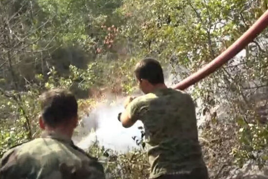 Qubada yanğın baş verən ərazidə son vəziyyət - VİDEO
