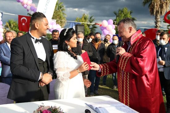 46 cütlüyün kütləvi toy mərasimi keçirildi - FOTO