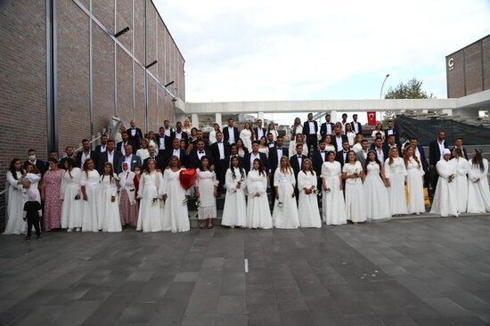 46 cütlüyün kütləvi toy mərasimi keçirildi - FOTO