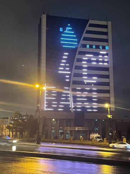 Hidrometeorologiya Xidmətinin binasında hava məlumatları proyeksiya olunur - FOTO