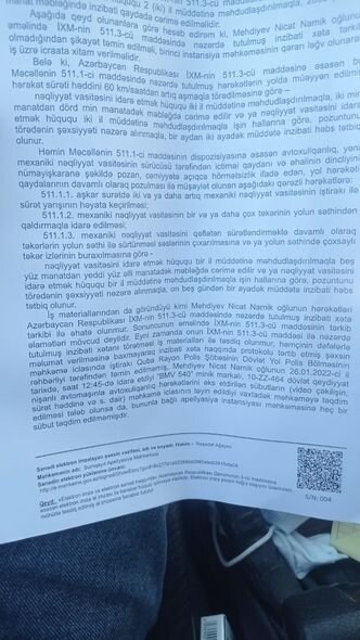 Polisin cərimələdiyi "avtoş" məhkəmədə qalib gəldi - FOTO