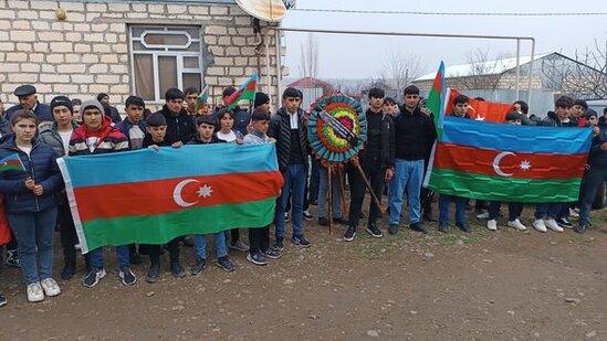 Şəhid Eşqin Hüseynov ilə vida mərasimi keçirilir - FOTO