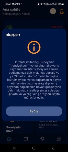 "Smart Customs" tətbiqində problem yaranıb - FOTO