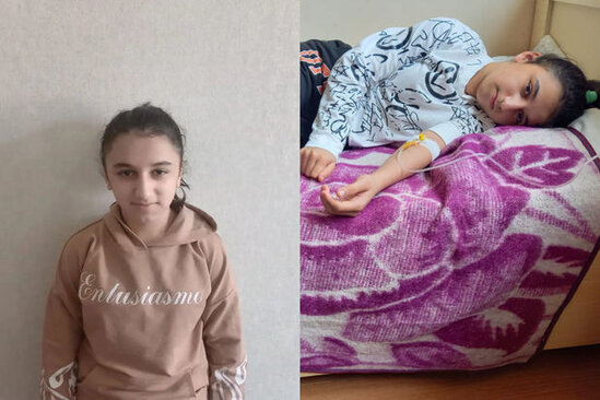 12 yaşlı Filizin anası: "Övladımın vəziyyəti çox pisdir" - FOTO