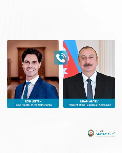 İlham Əliyev Niderlandın Baş naziri ilə telefon danışığı aparıb