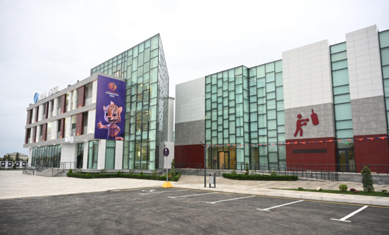 Prezident İlham Əliyev Yevlax Olimpiya İdman Kompleksinin açılışında iştirak edib