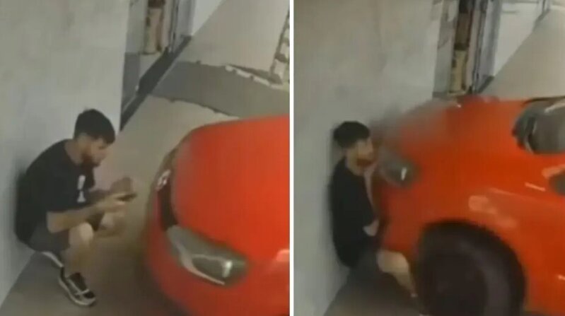 Kiçik diqqətsizlik faciə ilə nəticələnə bilərdi: yaşananlar anbaan kameraya düşdü - VİDEO