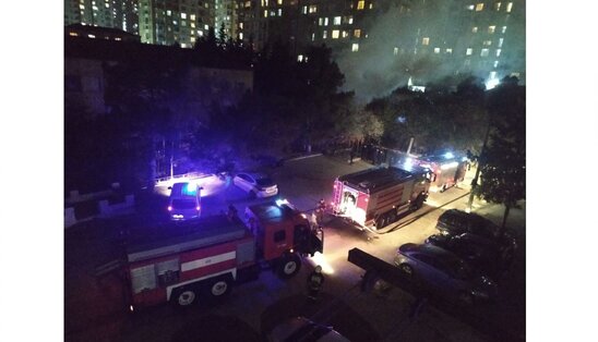 Həzi Aslanov metrosu yaxınlığında YANĞIN - VİDEO