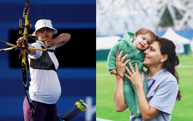 Yaylagül yarışlara qızı ilə birlikdə qatıldı - Foto