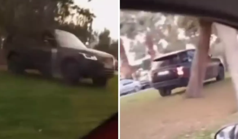 Sürücü tıxacdan qaçmaq üçün avtomobili səkiyə çıxardı