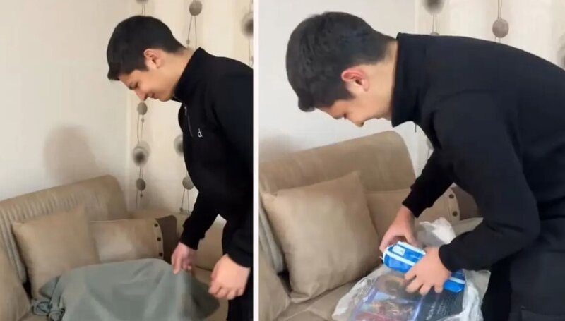 Anası qatıq hazırladığını düşündü, örtüyü açanda böyük sürprizlə qarşılaşdı - VİDEO