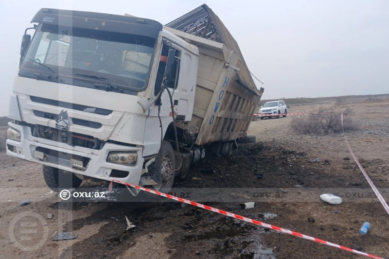 Ağdamda yük maşını minaya düşüb - BİRGƏ MƏLUMAT