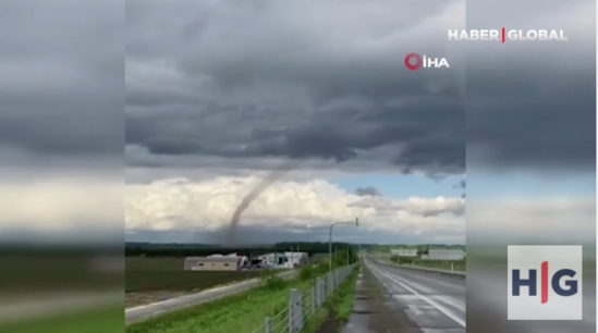 Yaponiyada tornado belə qeydə alındı - VİDEO